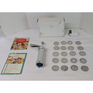 Shule Biscuits Cookie Press with 20 Discs & Southern Living Cookbook Excellent